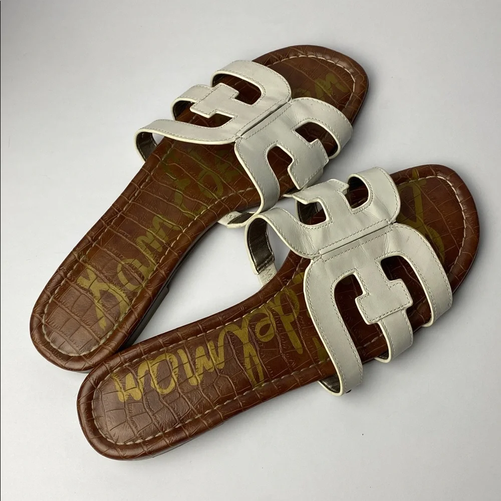 Sam Edelman White Bay Slip on Sandals 9 - Picture 9 of 9